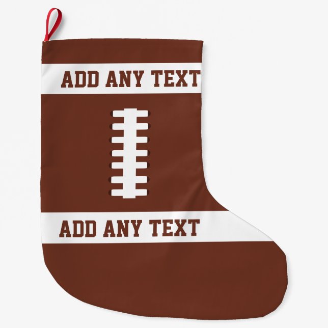 Football Large Christmas Stocking (Front)