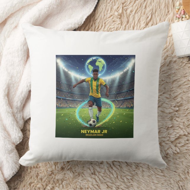 Football Legend Inspired Throw Pillow (Blanket)
