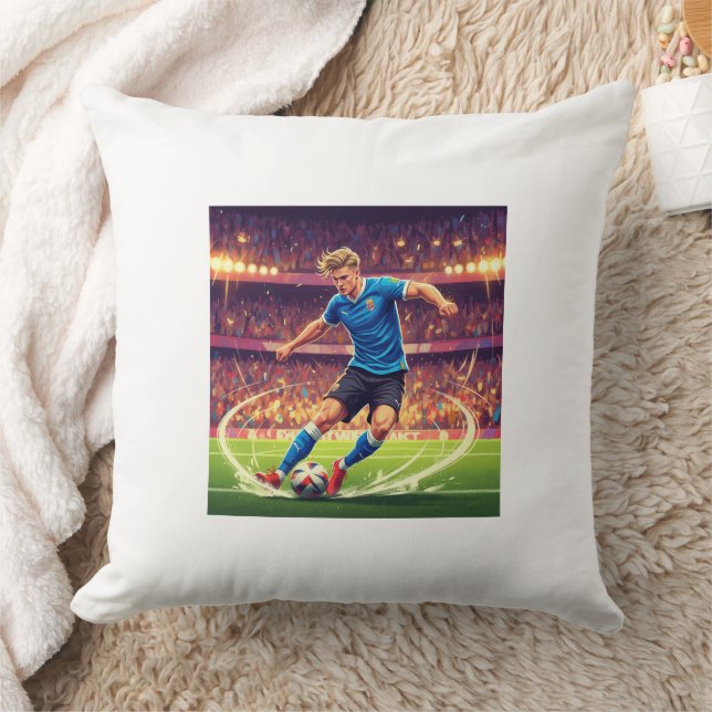 Football Legend Inspired Throw Pillow (Blanket)