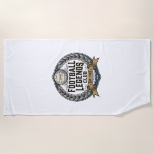 Football Legends Club Vintage Soccer Shirt Design_ Beach Towel