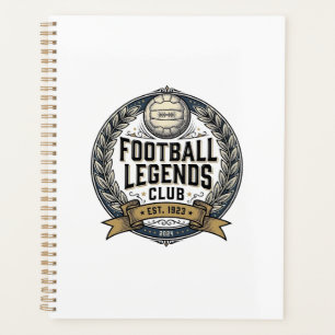 Football Legends Club Vintage Soccer Shirt Design_ Planner
