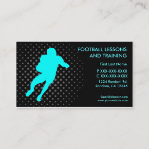 Football lessons training custom business cards