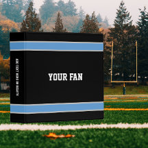 Football Light Blue & Black Personalised