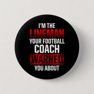 Football Lineman Hot Offensive Defensive Player 6 Cm Round Badge