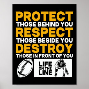 Football Lineman Shirt - Protect Poster