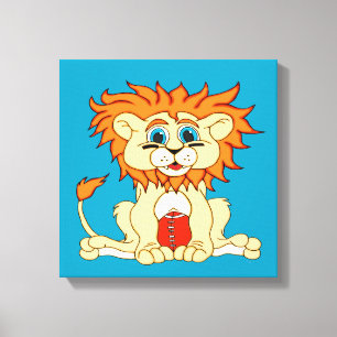 Football Lion Canvas Print