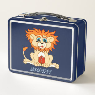 Football Lion Metal Lunch Box