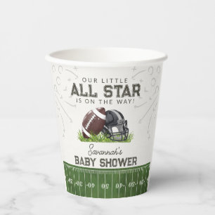 Football Little All Star Touchdown Baby Shower Paper Cups
