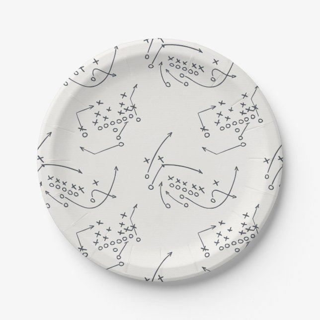 Football Little All Star Touchdown Play Paper Plate (Front)