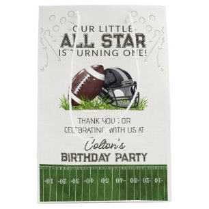 Football Little AllStar Touchdown Birthday Favor Medium Gift Bag