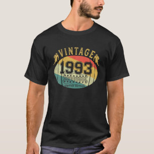 Football Lover 30 Year Old Gifts Vintage 1993 T-Shirt