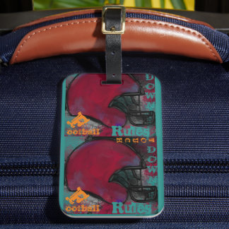 FOOTBALL LUGGAGE TAG