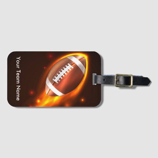 Football Luggage Tag, FootBall Bag Tag (Front Horizontal)