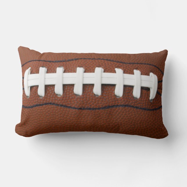 Football Lumbar Throw Pillow (Front)