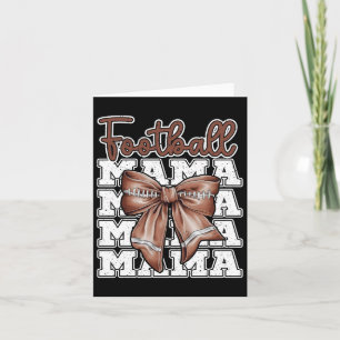 Football Mama Coquette Bow Sport Mum Mothers Day G Card
