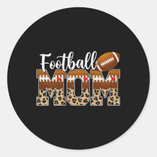 Football Mama Mum Mother Mother's Day Cheering Boy Classic Round Sticker
