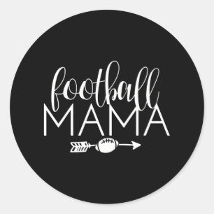 Football Mama Proud Sports Mum Game Day Classic Round Sticker