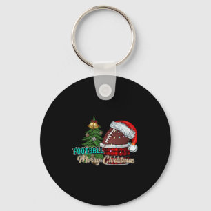 Football Merry Christmas Key Ring