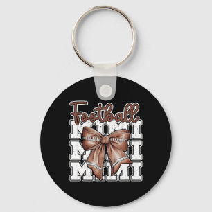 Football Mimi Coquette Bow Sport Grandma Mothers D Key Ring