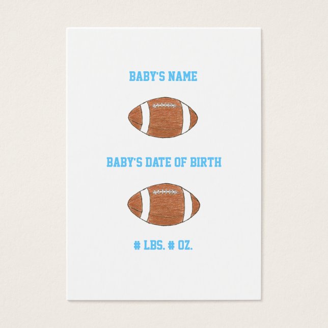 Football mini birth announcement (Front)