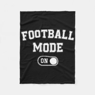 Football Mode On Funny Quarterback Gift Coach Play Fleece Blanket