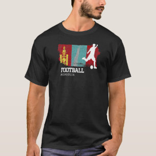 Football Mongolia Flag Football Team Soccer Player T-Shirt