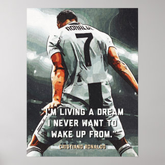 Football Motivation Poster Dream Quote Sports Wall
