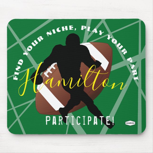 FOOTBALL Mouse Pad Purple HAMbyWG (Front)