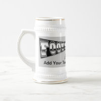 FOOTBALL Mug Stein Black and Silver - SRF