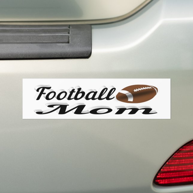 Football Mum Bumper Sticker (On Car)