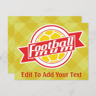Football Mum Cards Invitations