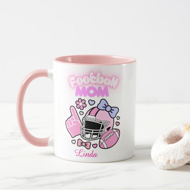 Football Mum Coffee Mug (With Donut)