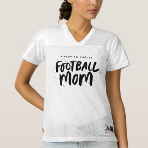Football mum cool black and white personalised women's football jersey
