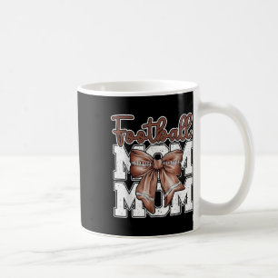 Football Mum Coquette Bow Sport Mama Mothers Day G Coffee Mug