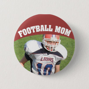 Football Mum Custom Photo Button