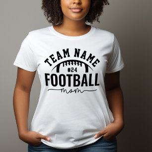 Football Mum Custom Team Name and Number Tri-Blend Shirt