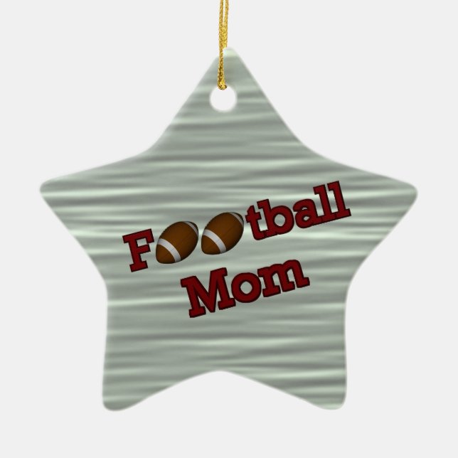 Football Mum Cute Customisable Ornament (Front)