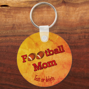 Football Mum Cute Personalised Key Ring