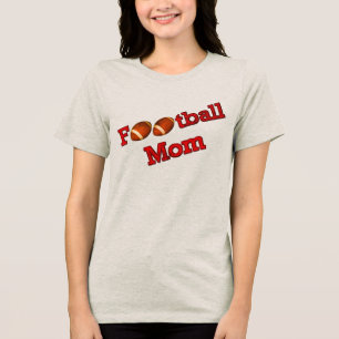Football Mum Cute  Tri-Blend Shirt