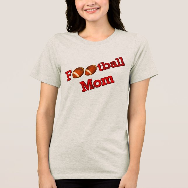 Football Mum Cute  Tri-Blend Shirt (Front)