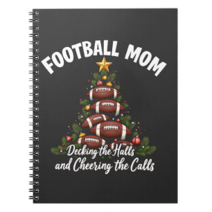 Football Mum Decking The Halls Christmas Football  Notebook