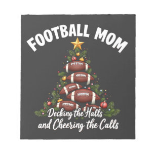 Football Mum Decking The Halls Christmas Football Notepad