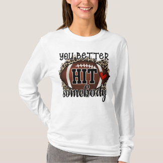 Football Mum fan Girl, cute mama football  T-Shirt
