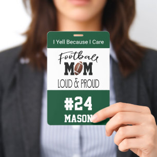 Football Mum Game Day ID Badge