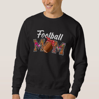 Football Mum Game Day Leopard Tie Dye Football Sweatshirt