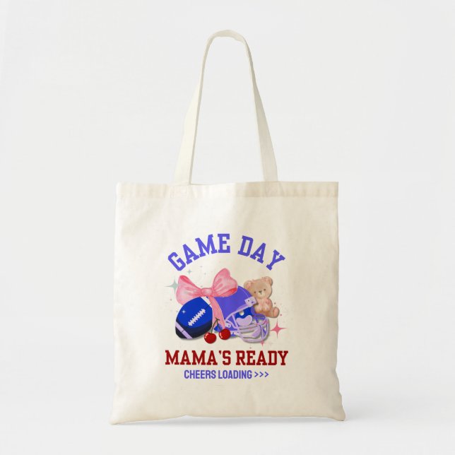 Football Mum GAME'S DAY MAMA'S READY Tote Bag (Front)