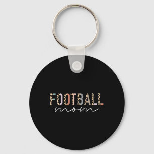 Football Mum Gifts Leopard Print Football Mama Mot Key Ring