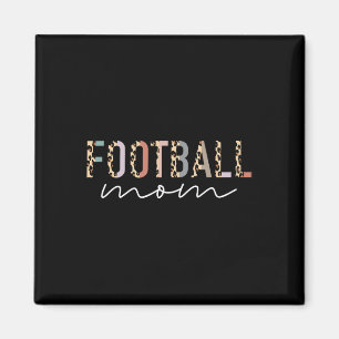 Football Mum Gifts Leopard Print Football Mama Mot Magnet