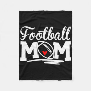 Football Mum Leopard Football Love Football Player Fleece Blanket