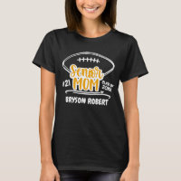 Football mum life high school senior gold T-Shirt